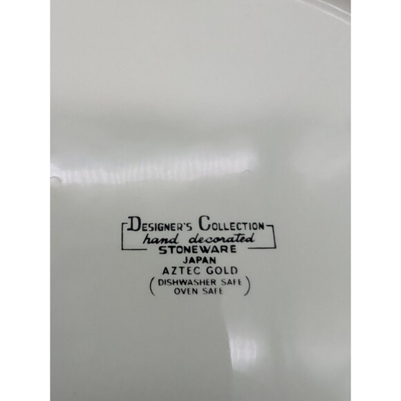 Set Of 2 Aztec Gold  Designer’s Collection Dinner  Plates Japan - Picture 4 of 6